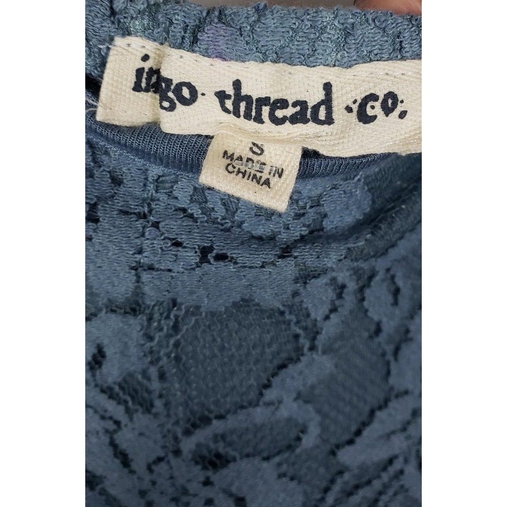 Indigo Thread Co Maxi S Dress Blue Lace Panel Ombre Whimsigoth Fairy Ethereal - Picture 5 of 9